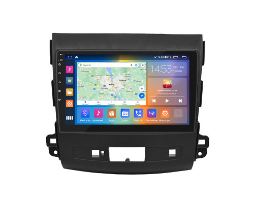 Штатная магнитола Lesko для Citroen C-Crosser  2007-2013 экран 9" 4/64Gb CarPlay 4G Wi-Fi GPS Prime