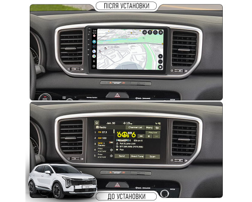 Штатная магнитола Lesko для Kia Sportage V 2021- н.в экран 10" 2/32Gb 4G Wi-Fi GPS Top