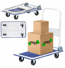 Платформний візок вантажний Garden Line (73 × 47 × 83 см) зі складною ручкою | вантажопідйомність - 150 кг (Польща)