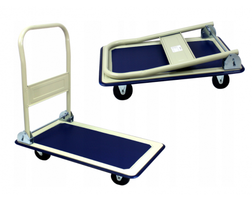 Платформний візок вантажний Garden Line (73 × 47 × 83 см) зі складною ручкою | вантажопідйомність - 150 кг (Польща)