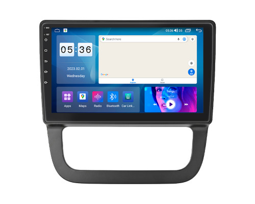 Штатная магнитола Lesko для Volkswagen Jetta V Auto AC 2005-2011 экран 10" 2/32Gb CarPlay 4G Wi-Fi GPS Prime