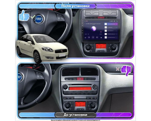 Штатная магнитола Lesko для Fiat Linea  2006-2018 экран 9" 2/32Gb Wi-Fi GPS Base