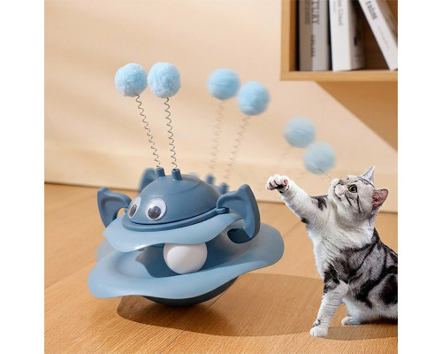 Игрушка Taotaopets 014435 для кота интелектуальная Неваляшка Dark Blue