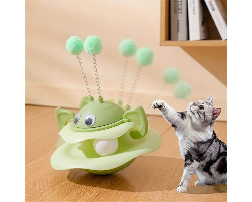 Игрушка Taotaopets 014435 для кота интелектуальная Неваляшка Green