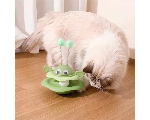 Игрушка Taotaopets 014435 для кота интелектуальная Неваляшка Green