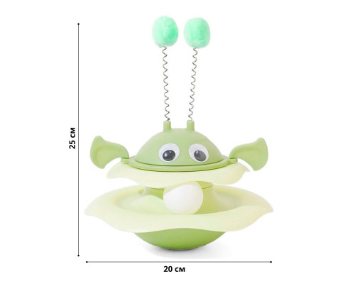 Игрушка Taotaopets 014435 для кота интелектуальная Неваляшка Green
