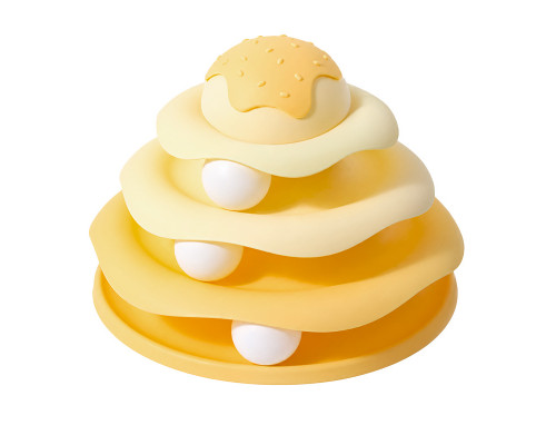 Игрушка Taotaopets 07A10001 для кота интелектуальная 3-х уровневая Башня Yellow