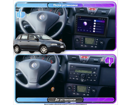 Штатная магнитола Lesko для Fiat Stilo  2001-2007 экран 9" 2/32Gb Wi-Fi GPS Base