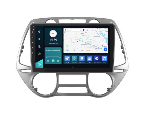 Штатная магнитола Lesko для Hyundai i20 I Auto A/C 2008-2012 экран 9" 4/64Gb 4G Wi-Fi GPS Top