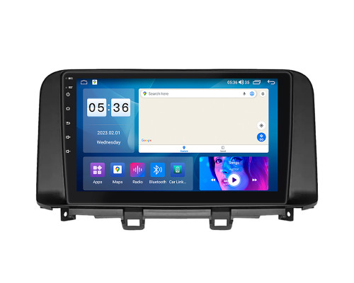 Штатная магнитола Lesko для Hyundai Kona I 2017-2020 экран 10" 4/64Gb CarPlay 4G Wi-Fi GPS Prime