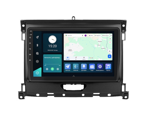 Штатная магнитола Lesko для Ford Ranger III Рестайлинг 2 2019-2023 экран 9" 4/32Gb 4G Wi-Fi GPS Top
