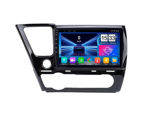 Штатная магнитола Lesko для Honda Civic IX Рестайлинг ver. 2 2013-2017 экран 9" 2/32Gb Wi-Fi GPS Base