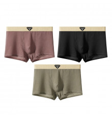 Набор мужских трусов боксеров B6425 Olive/Black/Brick Red из 3 шт XL