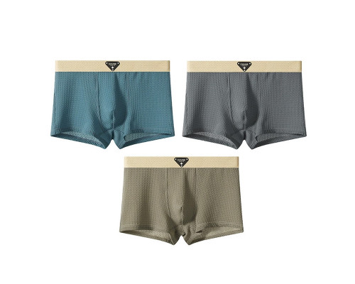 Набор мужских трусов боксеров B6425 Olive/Blue/Gray из 3 шт M