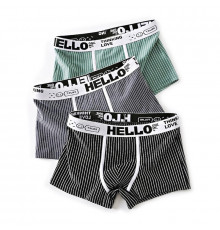 Набор мужских трусов боксеров PC3221 Gray/Green/Black из 3 шт  XL