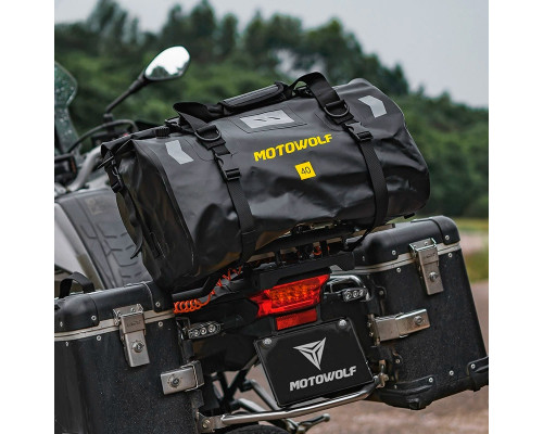 Сумка водонепроницаемая Motowolf MDL0717 для багажника мотоцикла квадроцикла 40 л Black