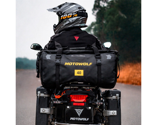 Сумка водонепроницаемая Motowolf MDL0717 для багажника мотоцикла квадроцикла 40 л Black