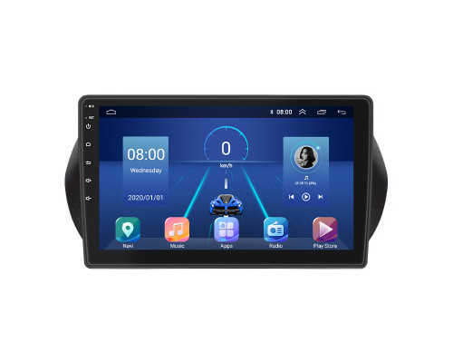 Штатная магнитола Lesko для Fiat Qubo I Рестайлинг 2016-2019 экран 10" 4/32Gb 4G Wi-Fi GPS Top