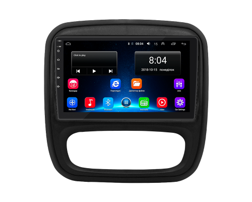 Штатная магнитола Lesko для Renault Trafic III Рестайлинг 2021-н.в экран 9" 2/32Gb Wi-Fi GPS Base