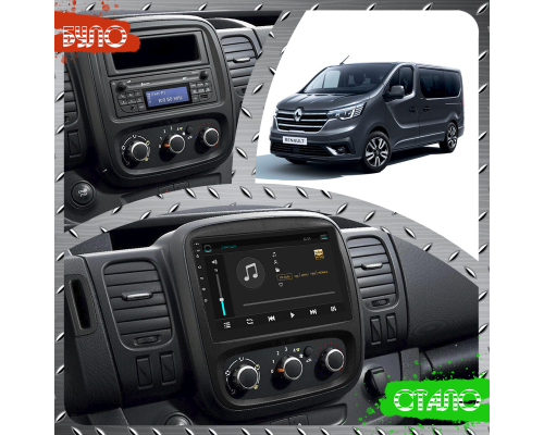 Штатная магнитола Lesko для Renault Trafic III Рестайлинг 2021-н.в экран 9" 2/32Gb Wi-Fi GPS Base