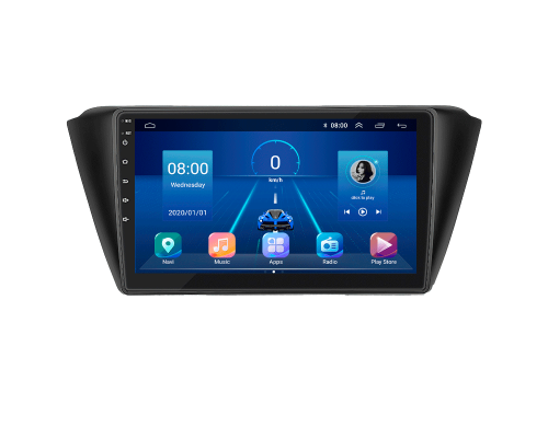 Штатная магнитола Lesko для Skoda Fabia III Рестайлинг 2018-2021 экран 9" 6/128Gb 4G Wi-Fi GPS Top