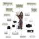 Переходной штатный комплект с проводкой Infiniti QX50 2006-2015 9" (1234-296) + canbus