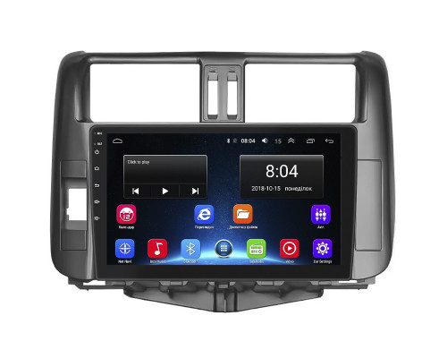 Штатная магнитола Lesko для Toyota Land Cruiser Prado 150 Series 2009-2013 экран 9" 2/32Gb Wi-Fi GPS Base