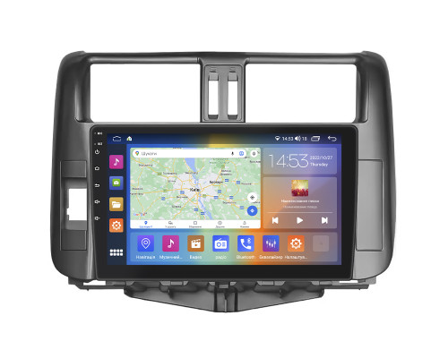 Штатная магнитола Lesko для Toyota Land Cruiser Prado 150 Series 2009-2013 экран 9" 4/64Gb CarPlay 4G Wi-Fi GPS Prime