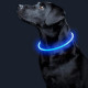 Светодиодный LED ошейник L-18 USB светящийся водоотталкивающий для собак и котов  Blue L