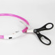 Светодиодный LED ошейник L-18 USB светящийся водоотталкивающий для собак и котов  Pink L