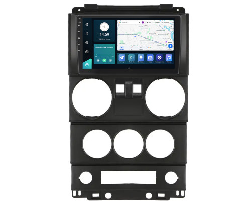 Штатная магнитола Lesko для Jeep Wrangler 2 doors 2007-2010 экран 9" 2/32Gb 4G Wi-Fi GPS Top