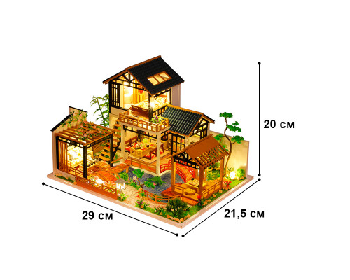 Кукольный дом конструктор DIY House P018-B Дом с садом сборный румбокс
