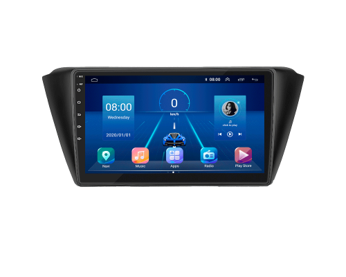 Штатная магнитола Lesko для Skoda Fabia III 2014-2018 экран 9" 4/32Gb 4G Wi-Fi GPS Top