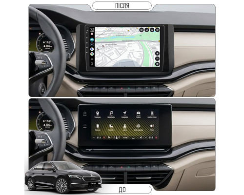 Штатная магнитола Lesko для Skoda Octavia IV (A8) 2019-2024 экран 10" 2/32Gb CarPlay 4G Wi-Fi GPS Prime