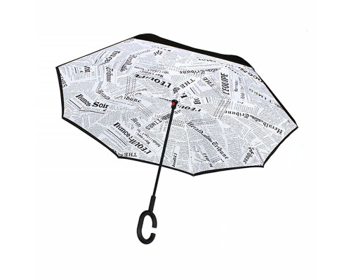Зонт наоборот Up-Brella Газета Белая