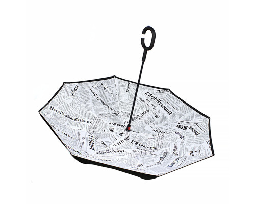 Зонт наоборот Up-Brella Газета Белая