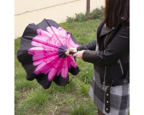 Зонт наоборот Up-Brella Цветок Розовый