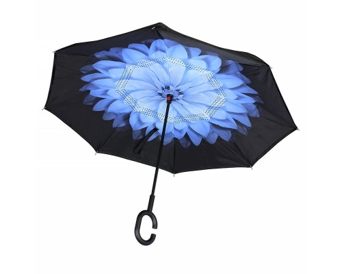 Зонт наоборот Up-Brella Цветок Синий