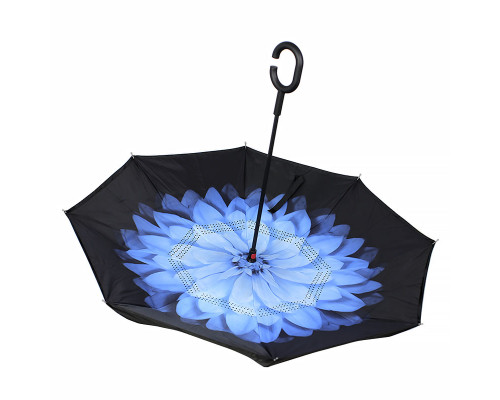 Зонт наоборот Up-Brella Цветок Синий