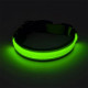Светодиодный LED ошейник USB светящийся для собак и котов Green XL