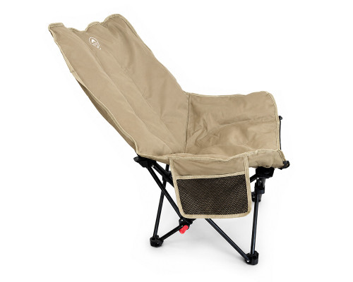 Раскладное кресло шезлонг S33 для кемпинга туристическое Sand Khaki
