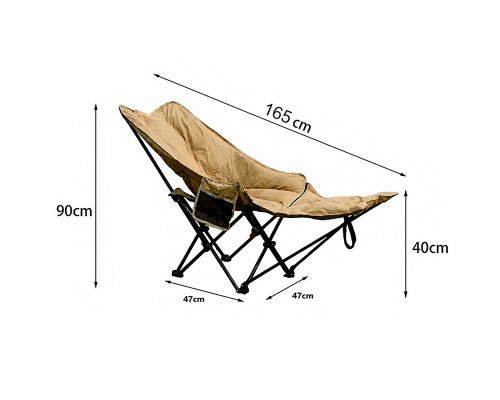 Раскладное кресло шезлонг S33 для кемпинга туристическое Sand Khaki