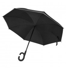 Зонт наоборот Up-Brella 1160 трость обратного сложения Smoke Black