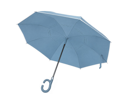 Зонт наоборот Up-Brella 1160 трость обратного сложения Smoke Blue