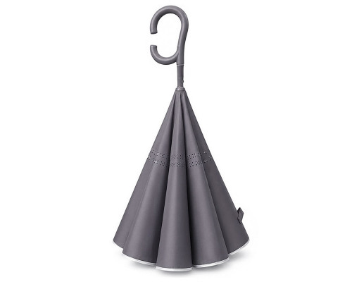 Зонт наоборот Up-Brella 1160 трость обратного сложения Smoke Gray