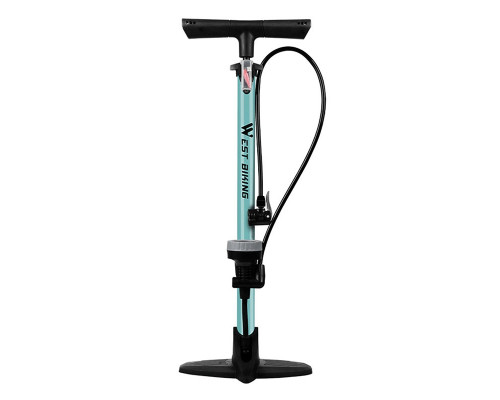Насос велосипедный West Biking YP0711046 с манометром Turquoise