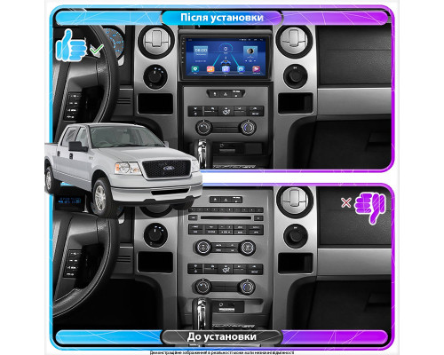 Штатная магнитола Lesko для Ford F-150 XII Auto AC 2008-2014 экран 9" 4/64Gb 4G Wi-Fi GPS Top