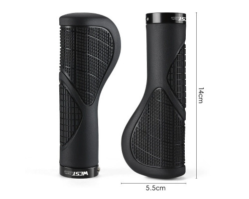 Анатомические грипсы велосипедные West Biking YP0804086 ручки для велосипеда Black