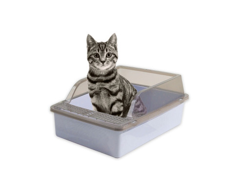 Туалет для кошек с лопаткой Taotaopets 263303 кошачий лоток Blue