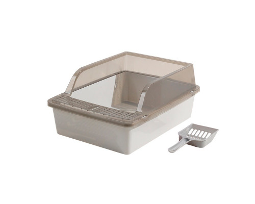 Туалет для кошек с лопаткой Taotaopets 263303 кошачий лоток Gray